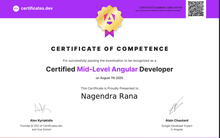 angular certification
